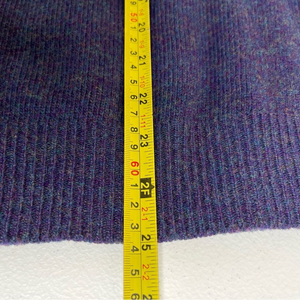 Vintage LizSport Lambswool Button Front Sweater Vest Blue Purple Women Large - Picture 12 of 14